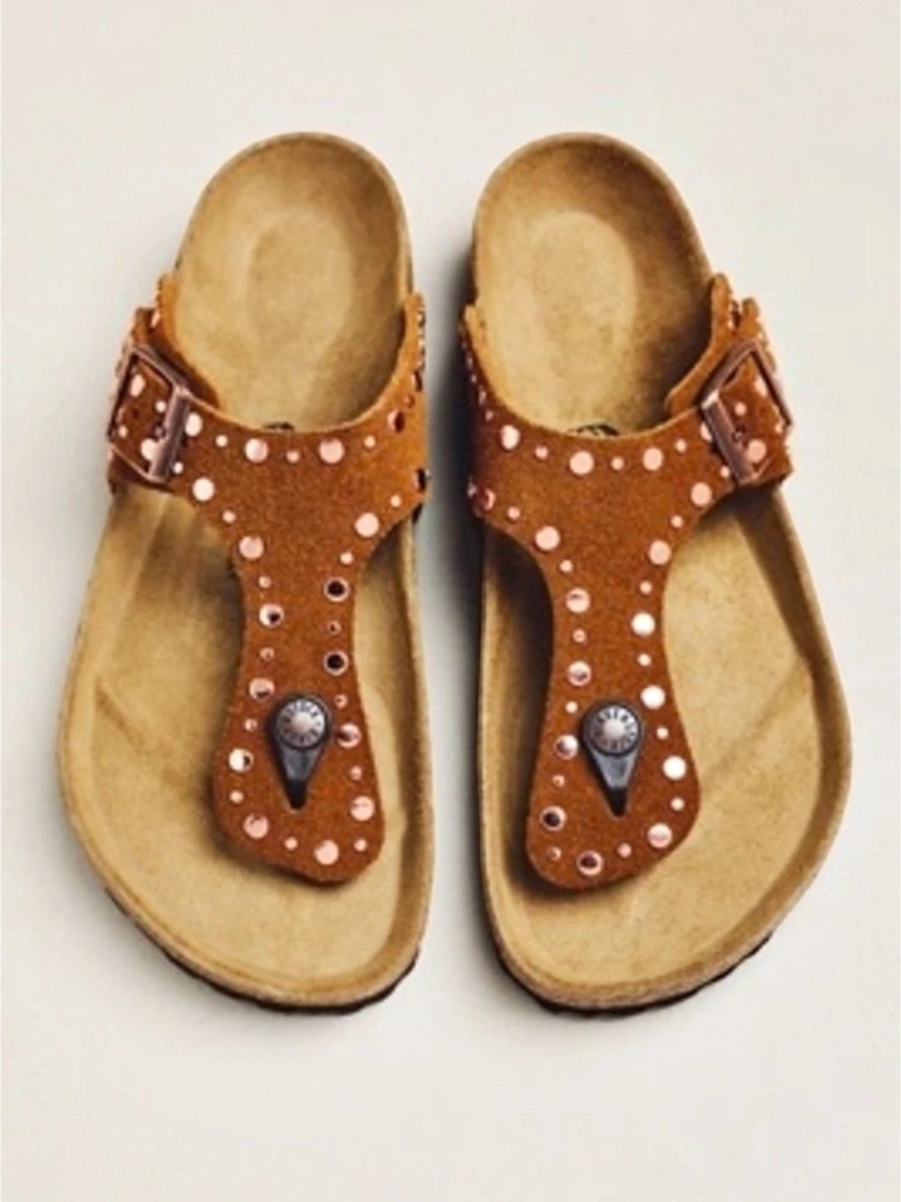 Birkenstock Gizeh Rivet Thong Sandals - Mink - Size US 10-10.5 / EU 41